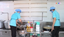 An toàn thực phẩm cho trẻ tại Trường mầm non Bình Minh, TP Gò Công.