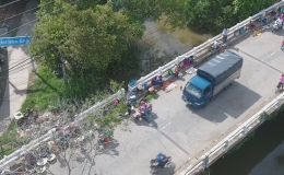 Mất an toàn giao thông ở Cầu Thầy Cai, huyện Cai Lậy