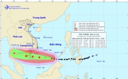 Bão Tembin vào biển Đông, trở thành bão số 16 đổ bộ vào khu vực Nam bộ “cấp thảm họa”