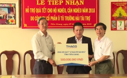 Công ty Cổ phần ô tô Trường Hải tặng 500 triệu đồng cho Quỹ vì người nghèo tỉnh Tiền Giang