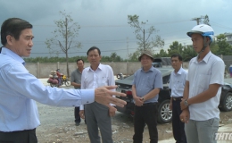 Chủ tịch UBND tỉnh Tiền Giang kiểm tra thực tế các công trình xây dựng