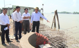 Chủ tịch UBND tỉnh Tiền Giang kiểm tra tiến độ thực hiện các dự án, công trình trên địa bàn Tp. Mỹ Tho