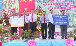 Chủ tịch UBND tỉnh Tiền Giang kiểm tra tiến độ xây dựng nông thôn mới huyện Chợ Gạo