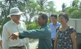 Chủ tịch UBND tỉnh khảo sát nước sinh hoạt tại huyện Gò Công Đông