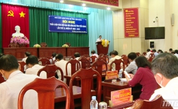 Thảo luận văn kiện Đại hội Đảng bộ tỉnh Tiền Giang lần thứ XI, nhiệm kỳ 2020-2025