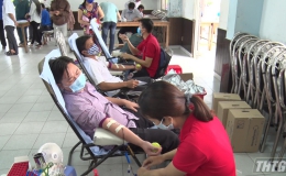 Đoàn viên thanh niên Thị xã Cai Lậy tham gia hiến máu tình nguyện