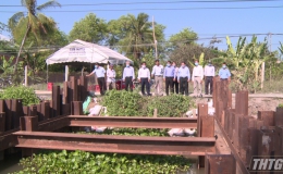 Lãnh đạo UBND tỉnh kiểm tra tình hình tháo dỡ đập thép trên kênh Nguyễn Tấn Thành