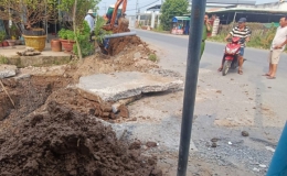 Đình chỉ công trình không phép do UBND xã Quơn Long, huyện Chợ Gạo thực hiện