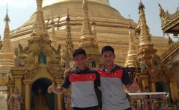 U23 Việt Nam đi chùa Vàng cầu may ở Myanmar