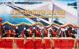 Chủ tịch nước Nguyễn Minh Triết phát lệnh khởi công xây dựng cầu An Đông (Ninh Thuận)