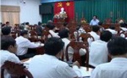 Ủy ban Bầu cử tỉnh Tiền Giang họp báo tiến độ bầu cử