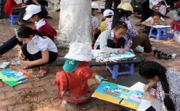 Triển lãm tranh thiếu nhi toàn quốc diễn ra ở Hà Nội
