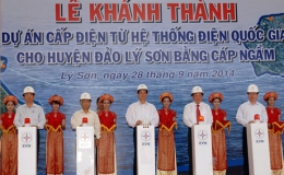 Thủ tướng khánh thành dự án cấp điện cho huyện đảo Lý Sơn