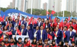 Đoàn thể thao Việt Nam làm lễ thượng cờ tại Asiad 17