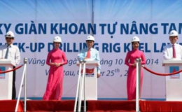 Đặt Ky giàn khoan tự nâng lớn nhất được chế tạo tại Việt Nam