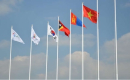 Lễ thượng cờ Đoàn Thể thao Người khuyết tật Việt Nam tại Asian Para Games II