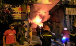 Cháy lớn tại khu Nam Trung Yên và Khu công nghiệp Quang Minh, Mê Linh
