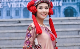 Hoa hậu Ngọc Hân sang Pháp trình diễn thời trang thổ cẩm