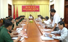 Đoàn công tác Tỉnh ủy làm việc với Đảng ủy quân sự tỉnh