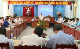 Đoàn công tác tỉnh ủy Tiền Giang làm việc với thành ủy thành phố Mỹ Tho