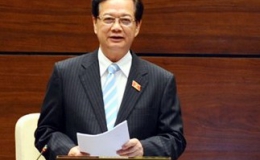 Thủ tướng Nguyễn Tấn Dũng báo cáo Quốc hội về nợ công