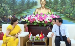 Tỉnh ủy- UBND tỉnh Tiền Giang tiếp Đại sứ Ấn Độ tại Việt Nam