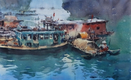 Triển lãm “Tranh màu nước” của họa sỹ 3 nước Đông Nam Á