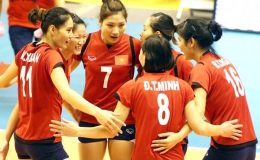 Giải bóng chuyền vô địch nữ châu Á 2015: Việt Nam giành chiến thắng trong ngày ra quân