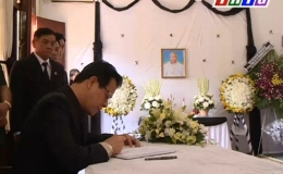 Đoàn lãnh đạo tỉnh Tiền Giang viếng Chủ tịch Thượng viện Campuchia