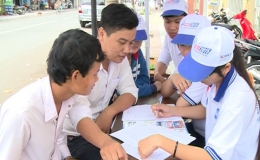 350 tình nguyện viên Tiền Giang trong đội hình tiếp sức mùa thi năm 2015