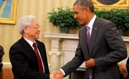 Tổng Bí thư Nguyễn Phú Trọng hội đàm với Tổng thống Mỹ Barack Obama