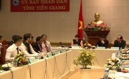 Đoàn công tác Bộ Ngoại giao và hiệp hội Doanh nghiệp Châu Âu  tại Việt Nam làm việc tại Tiền Giang