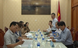 Thứ trưởng Bộ LĐ-TB-XH làm việc với UBND tỉnh, trường Cao đẳng Nghề và công ty may Hữu Hoàng.