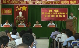 Ứng cử viên đại biểu Quốc hội đơn vị bầu cử số 2 tiếp xúc cử tri xã Tân Lý Đông và Tân Hội Đông huyện Châu Thành
