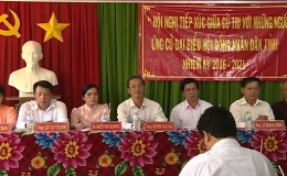 Ứng cử viên đại biểu HĐND đơn vị bầu cử số 9 tiếp xúc cử tri 2 xã Phú Phong và Kim Sơn huyện Châu Thành