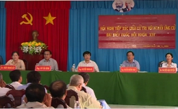 Ứng cử viên đại biểu Quốc hội – đơn vị bầu cử số 1  tiếp xúc cử tri xã Tam Bình và Ngũ Hiệp, huyện Cai Lậy.