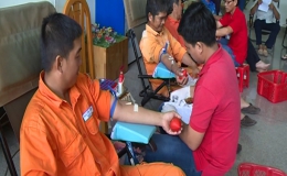 Điện lực Tiền Giang hiến máu tình nguyện năm 2016