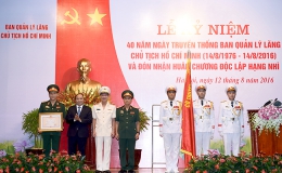 Ban Quản lý Lăng Chủ tịch Hồ Chí Minh kỷ niệm 40 năm Ngày truyền thống và đón nhận Huân chương Độc lập hạng Nhì