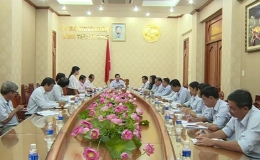 Lãnh đạo UBND tỉnh làm việc với Đài PT-TH Tiền Giang