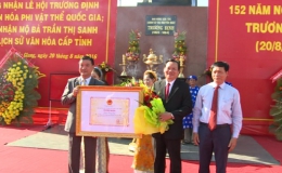 Tiền Giang tổ chức giỗ Trương Định và đón nhận danh hiệu Văn hóa phi vật thể quốc gia