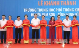 Chủ tịch nước Trần Đại Quang dự khánh thành trường học tại Ninh Bình