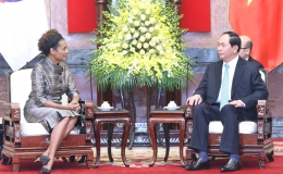 Chủ tịch nước Trần Đại Quang, Chủ tịch Quốc hội Nguyễn Thị Kim Ngân tiếp Tổng Thư ký Tổ chức quốc tế Pháp ngữ M.Giăng