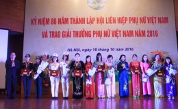 Vinh danh 16 tập thể, cá nhân đoạt Giải thưởng Phụ nữ Việt Nam năm 2016
