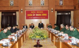 Tổng Bí thư Nguyễn Phú Trọng dự và phát biểu tại Hội nghị Quân ủy Trung ương