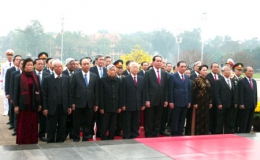 Lãnh đạo Đảng, Nhà nước viếng Chủ tịch Hồ Chí Minh