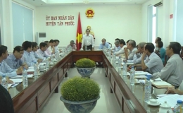 Lãnh đạo UBND tỉnh Tiền Giang làm việc với huyện Tân Phước