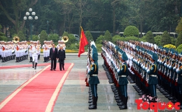 Chủ tịch nước chủ trì lễ đón Nhà vua và Hoàng hậu Nhật Bản