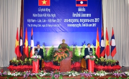 Hai Thủ tướng Việt Nam, Lào phát động Năm Đoàn kết hữu nghị 2017
