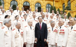 Chủ tịch nước Trần Đại Quang gặp mặt Ban liên lạc cán bộ công an chi viện chiến trường miền nam