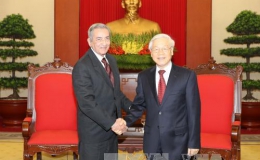 Tổng Bí thư Nguyễn Phú Trọng tiếp Đoàn đại biểu Đảng Cộng sản Cuba